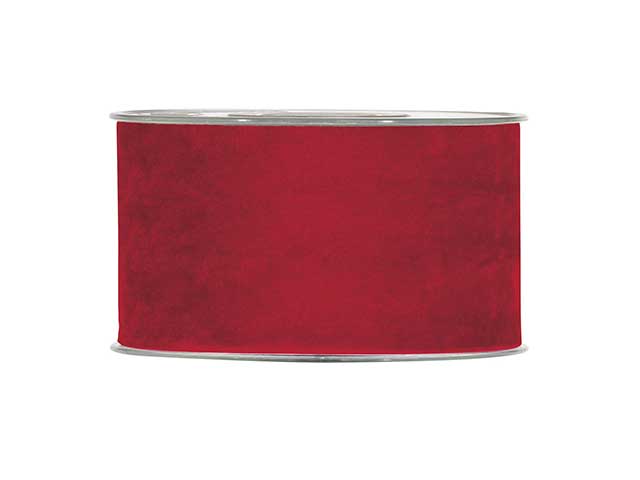 Piovaccari Ruban Noël Double Velvet Rouge 63 mm x 7 m – Ruban en Double Velours Décoratif pour Sapin de Noël, Nœuds et Cadeaux