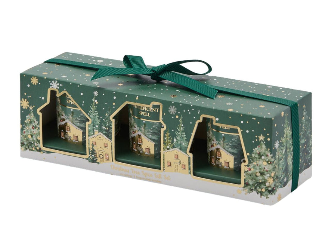 EDG Enzo De Gasperi Set 3 Bougies Noel Parfumées à la Cardamome H6 Ø5 cm – Bougies Noël
