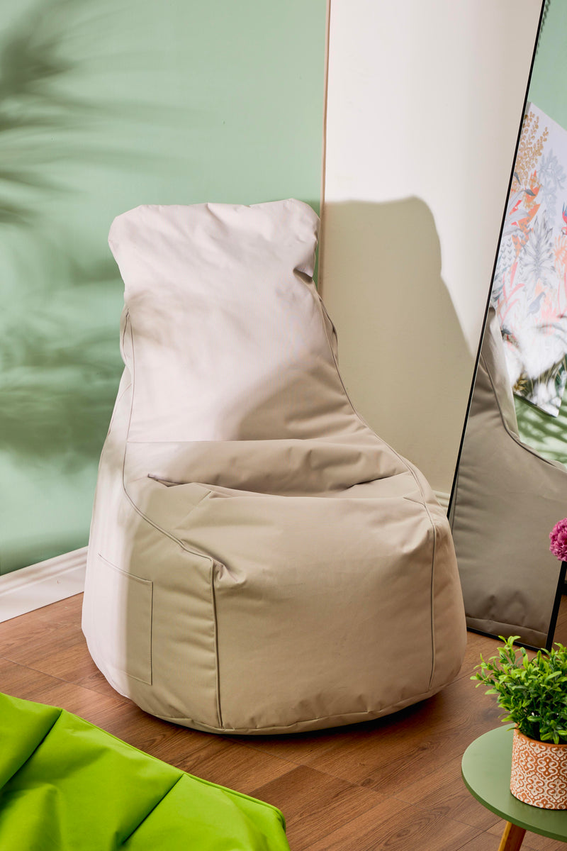 Di.Mo Pouf Layla en Nylon+PVC Beige