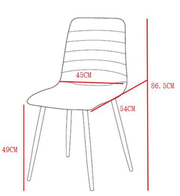 Chaise Dimo Livia en Tissu Taupe Clair, Pieds Noirs
