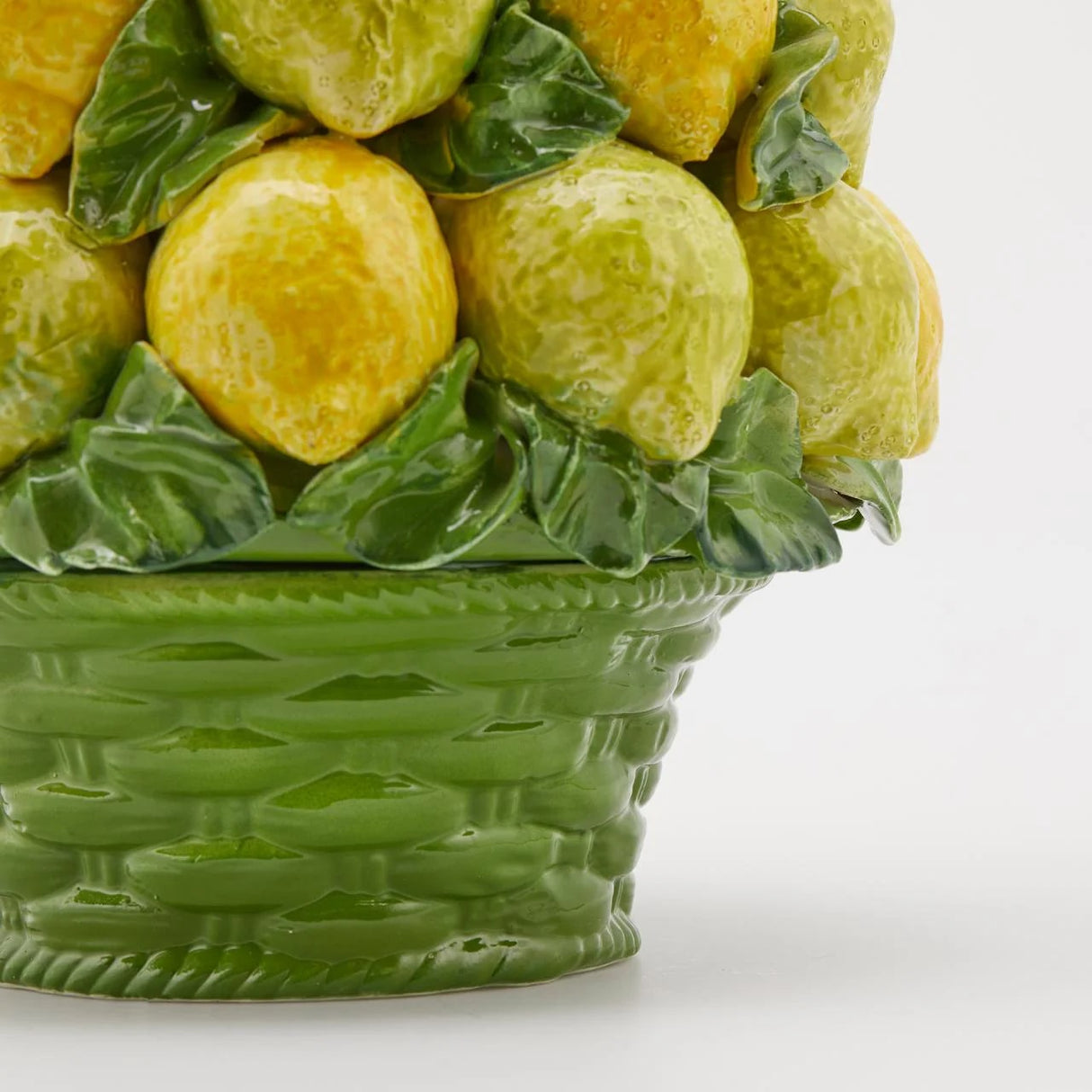 Cône de citron EDG Enzo De Gasperi avec panier H 47 cm P 28 cm Couleur jaune et vert