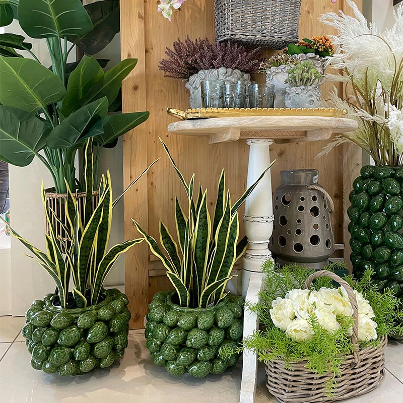 Vase EDG Enzo De Gasperi Chakra Citron H 22 Cm P 31 Cm 45 Fruits Vert Clair