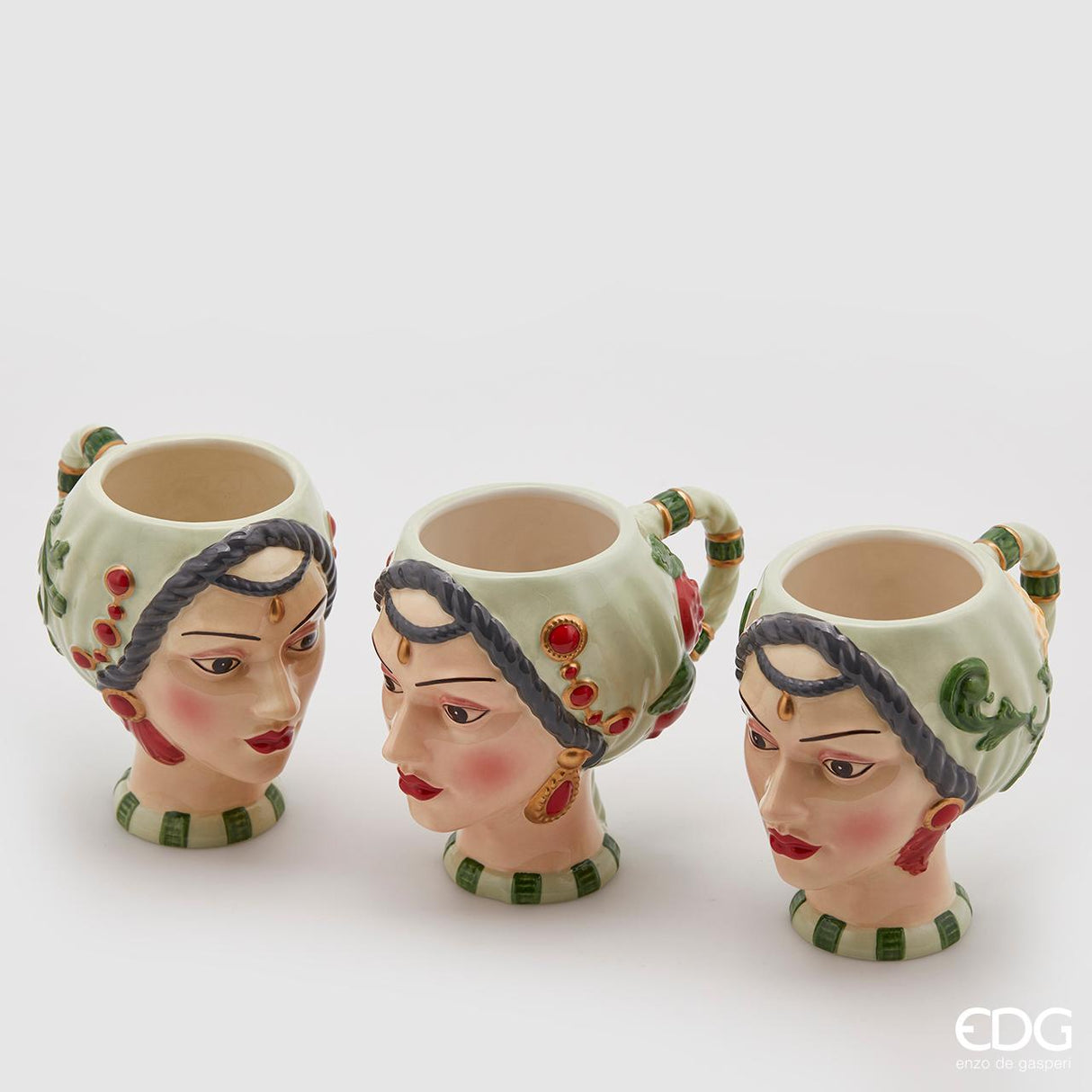 Tasse Sicile EDG Enzo De Gasperi 3 pièces H12 Green Food Use