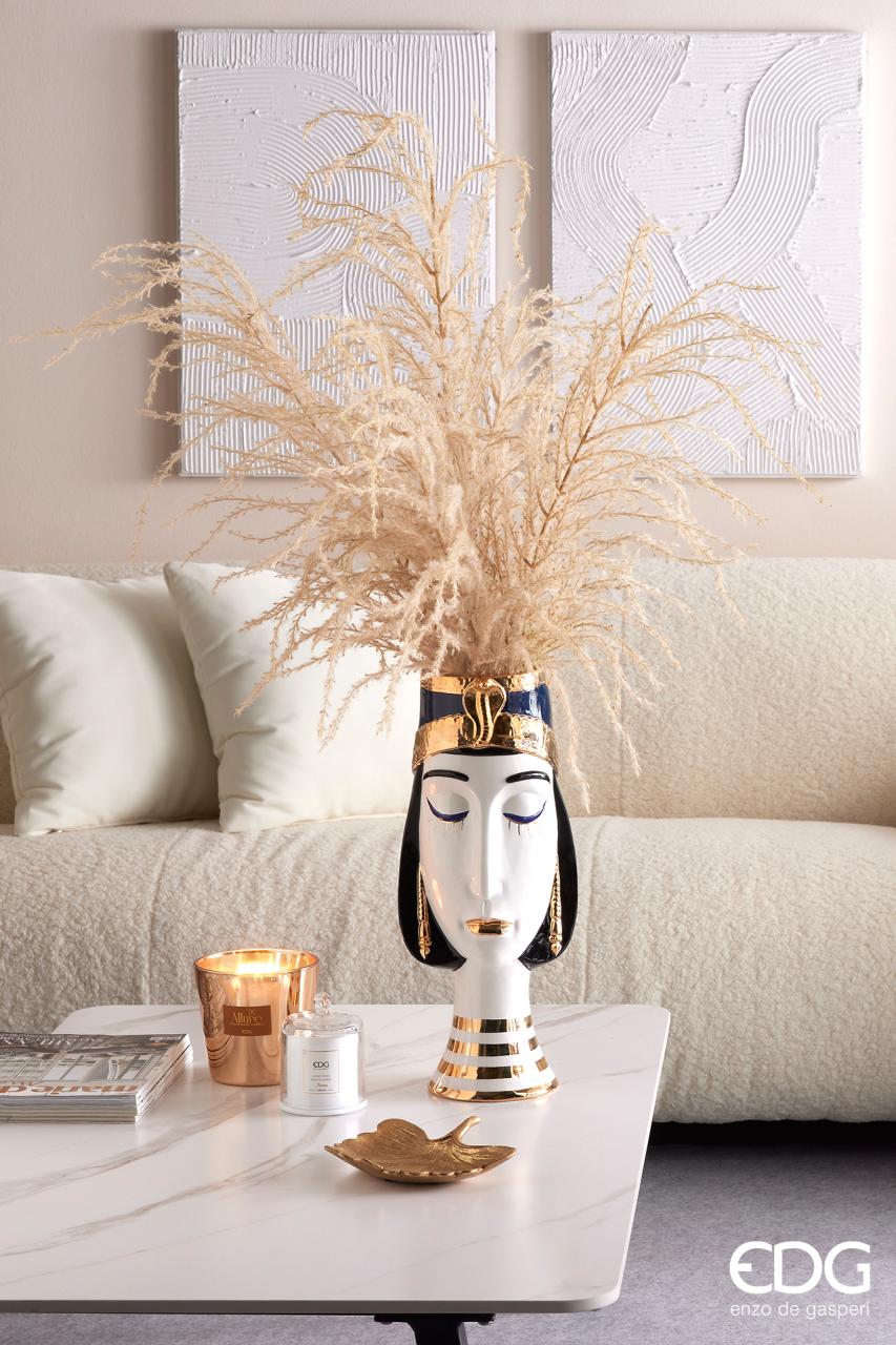 EDG Enzo De Gasperi Vase Egypt Iside H61 D23 Blue and Gold