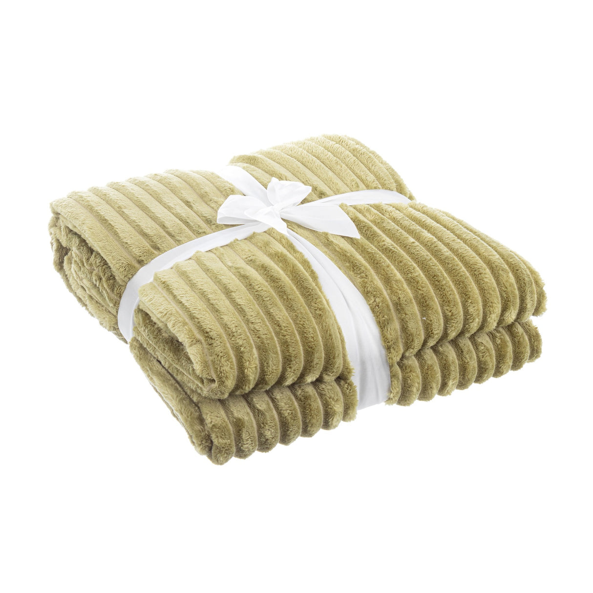 Bizzotto Plaid Rachele Olive 150x200 cm Regalo Natalizio Coperta Morbida per Divano e Letto