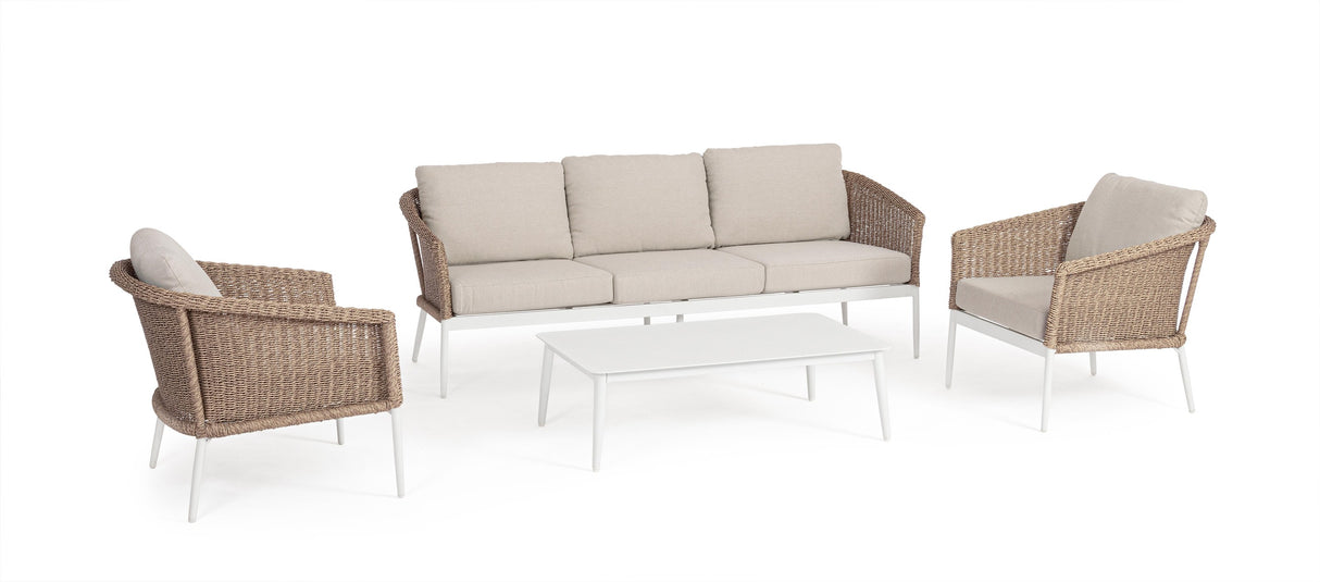 Bizzotto Oceana 4-Element Living Room Set Vapor White