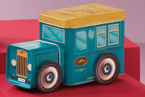 Caffarel Tin Truck Filled Chocolates and Cremini 115 Gr