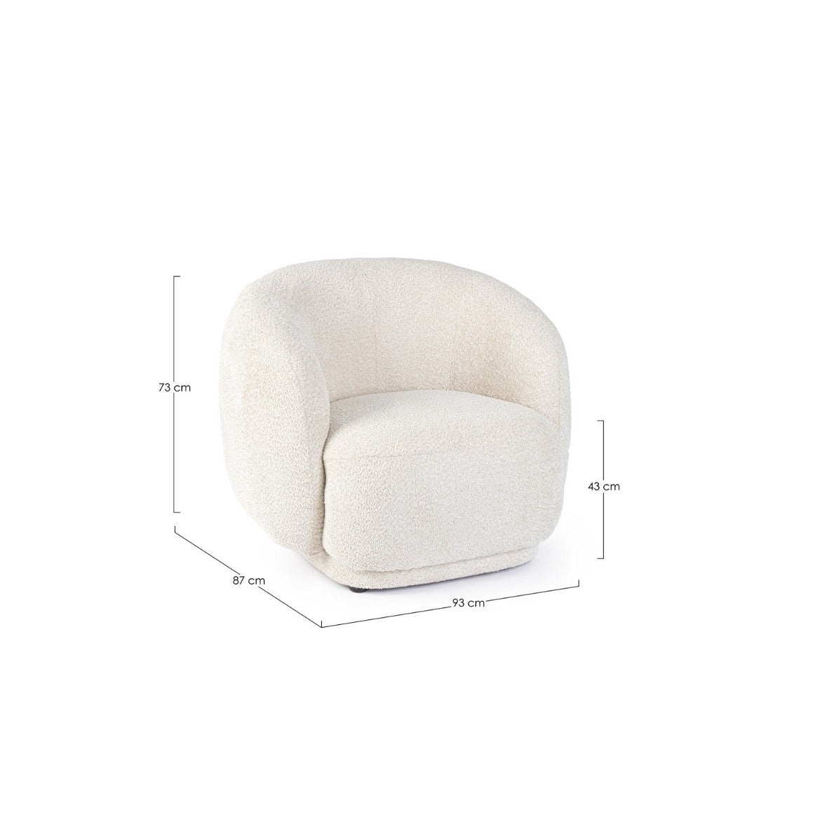 Bizzotto Fauteuil Tecla Naturel