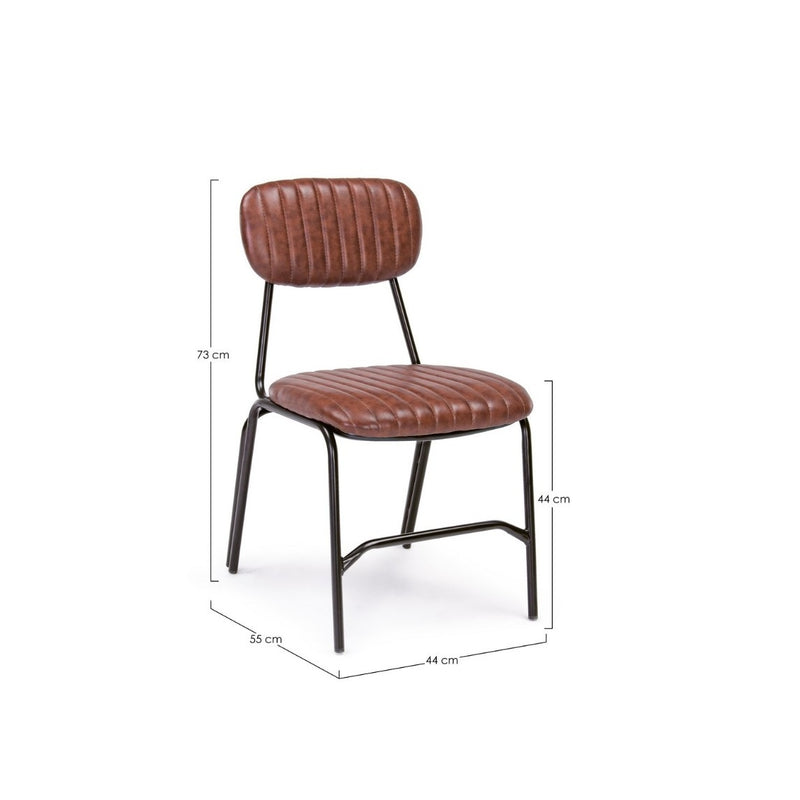 Bizzotto Chaise Debbie Orange Foncé Vintage