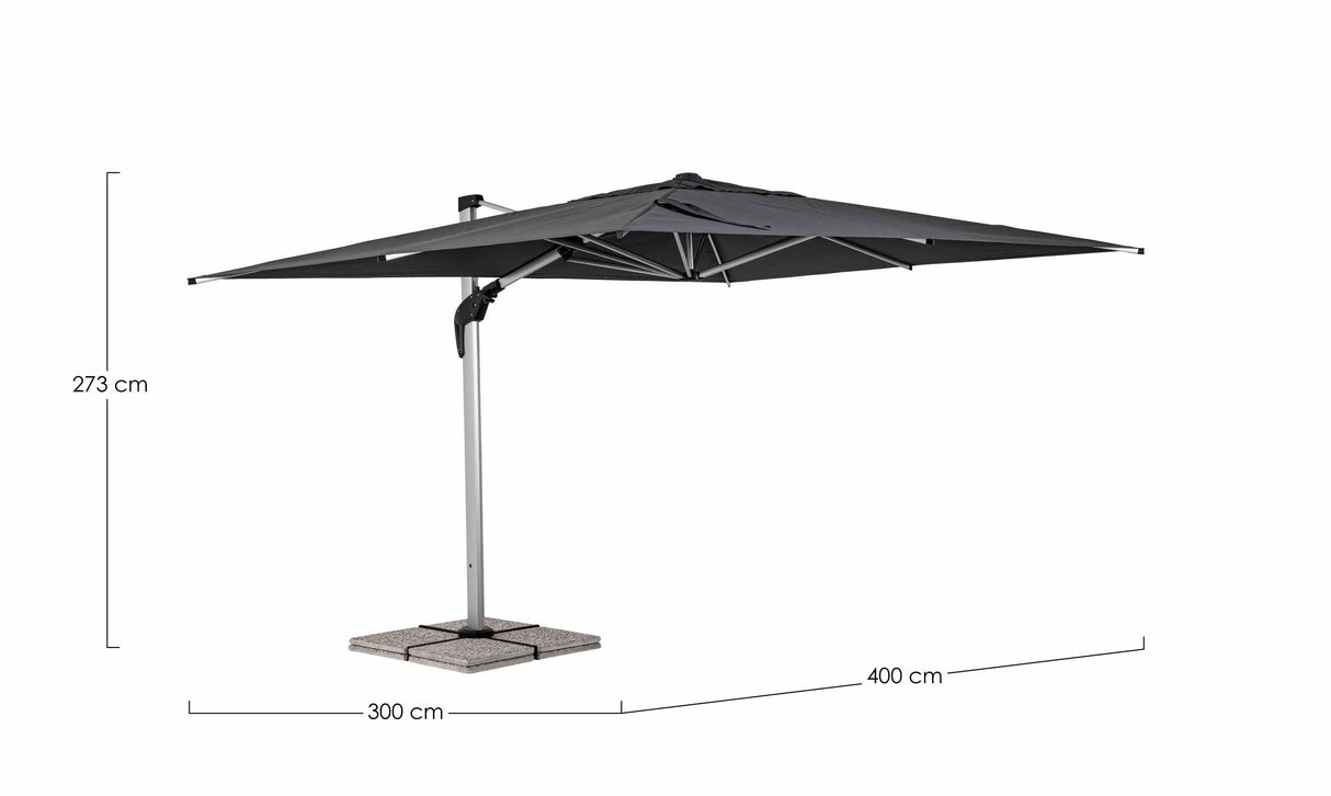 bizzotto bizzotto ombrellone braccio aries 3 x 4 cm grigio antracite ean 8051836463929