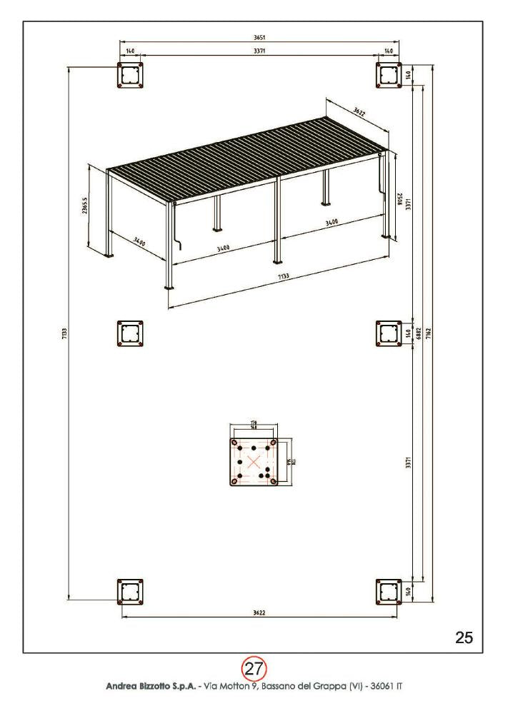 bizzotto bizzotto pergola ocean 36 x 72 mt bianco ean 8051836480025