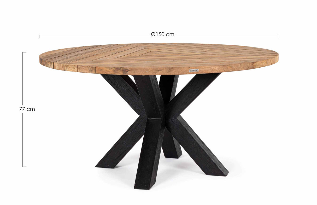 bizzotto bizzotto tavolo roderick d 150 cm h 77 cm teak antracite ean 8051836670327