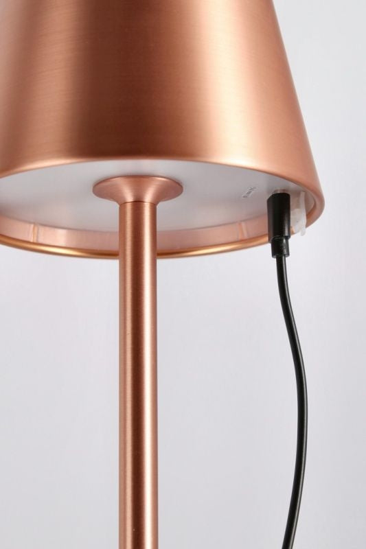 Bizzotto Etna Lampe de Table Led H 38 Cm Bronze