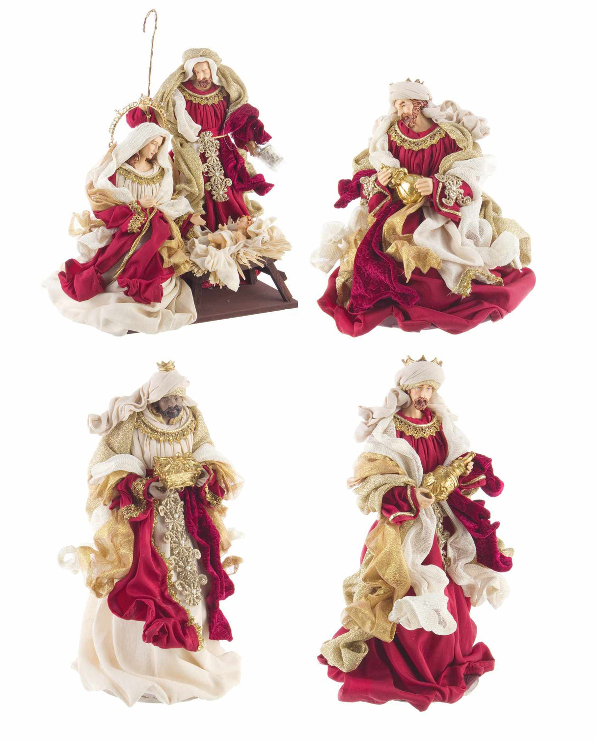 Bizzotto Statuettes de la Nativité de Noël 6 figurines Fastosa Bordeaux L