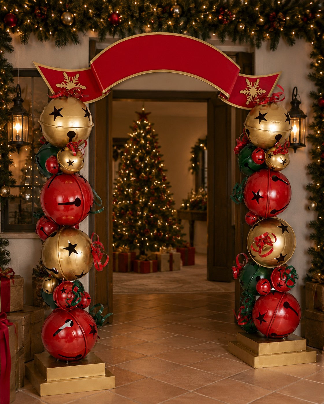 Bizzotto Decorazione Arco Berthod Merry Christmas H 309 cm Addobbo Natalizio