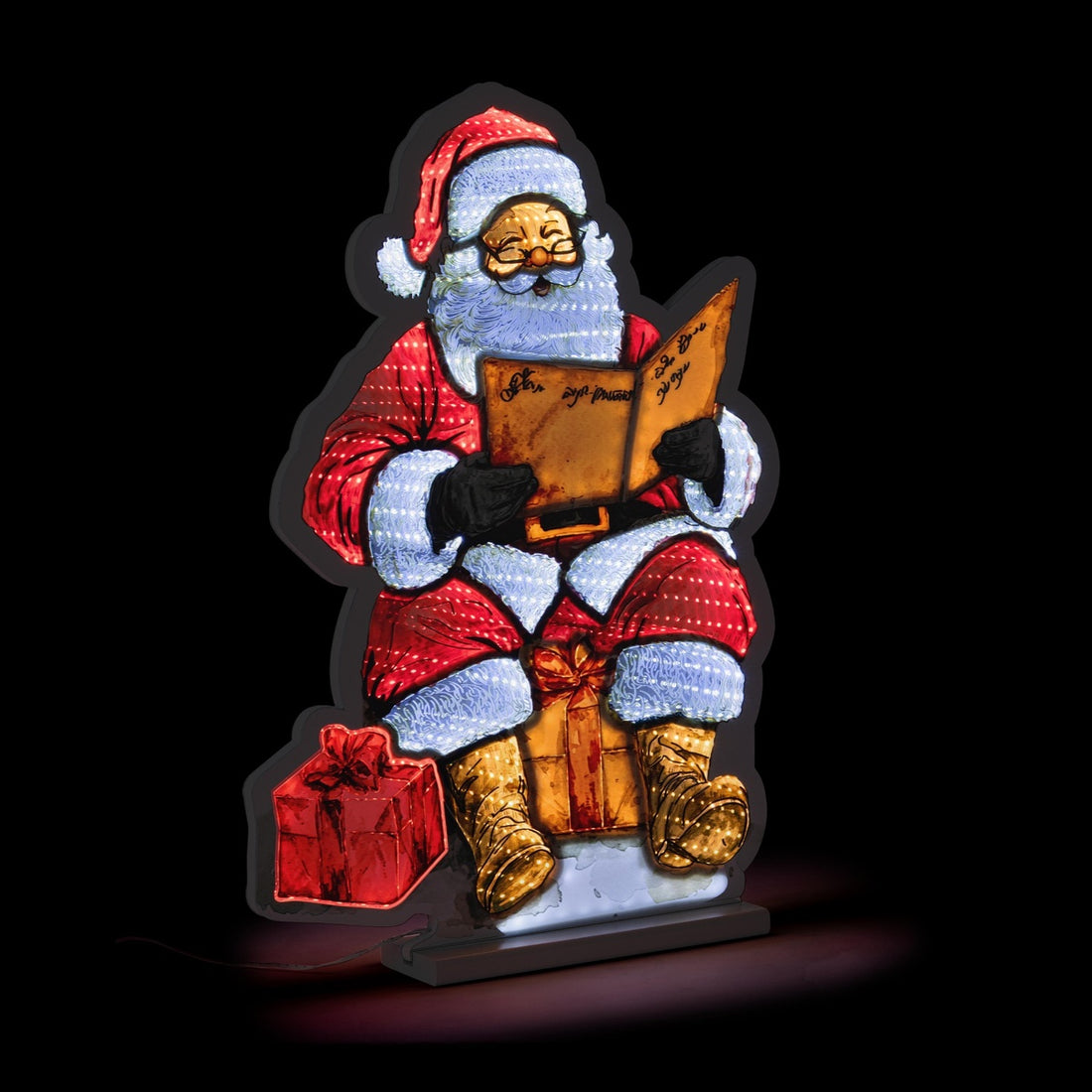 Bizzotto Père Noël Lumineux H 60 cm avec 440 LED IP20 Décoration Noël