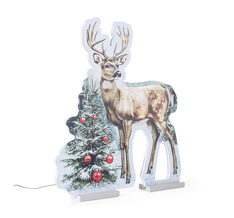 Bizzotto Cervo Natalizio Luminoso H 60 cm con 394 LED IP20 Décoration de Noël