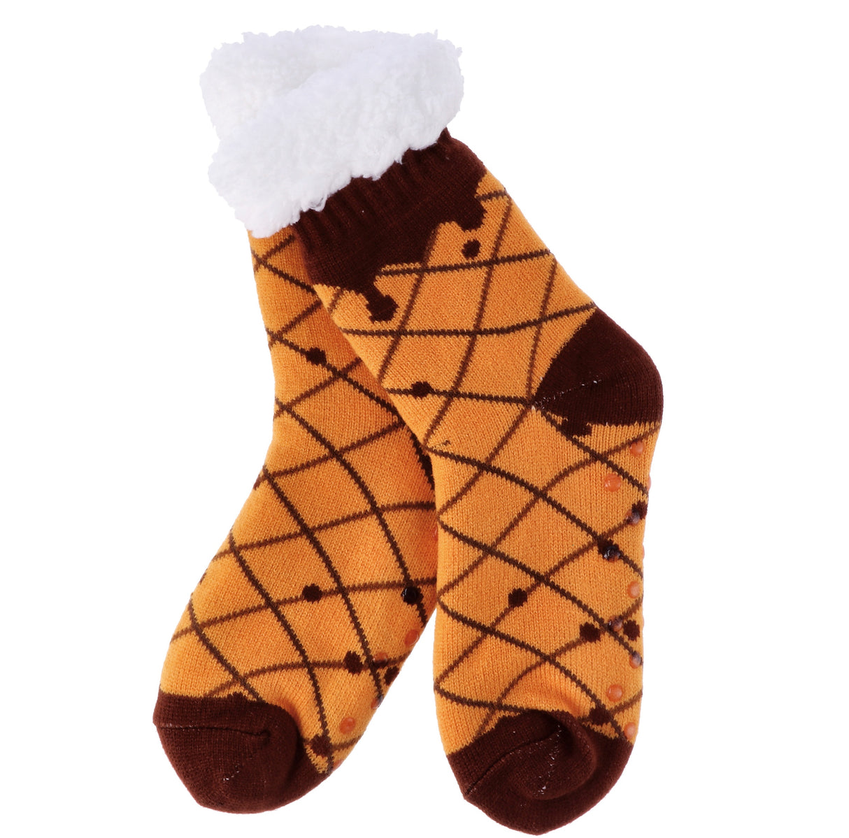 regalo italiano regalo italiano calze natale sherpa antiscivolo ass mis 35 40 marrone 1 pz ean 8057586000070