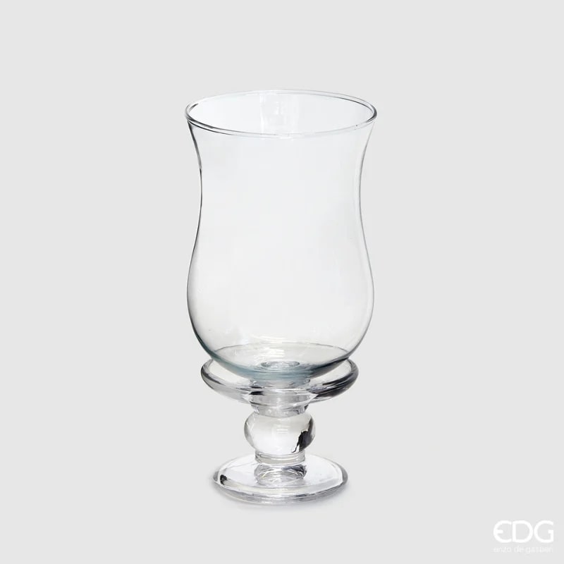 Bougeoir rond EDG Enzo De Gasperi avec sphère H 6 cm P 9 cm Naturel Transparent Snot et tige
