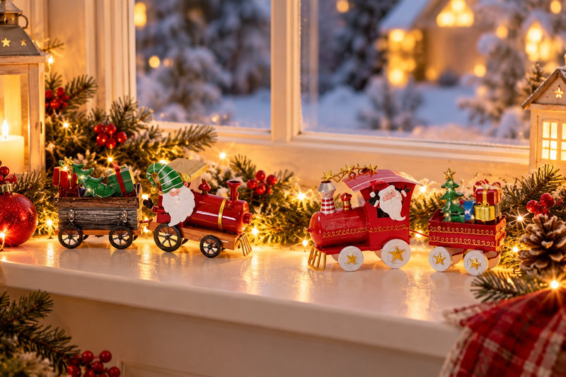 Ad Trend Decorazione Treno di Natale in Ferro Assortito 20/22 cm 1 Pz – Decorazione Natalizia
