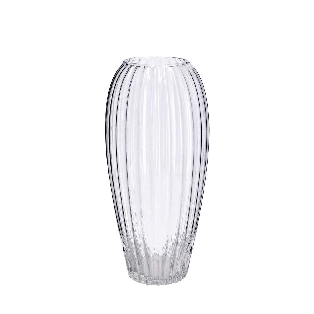 Cadeau Italien Vase en Verre Nellie D 15 cm H 37 cm – Grand Vase Décoratif en Verre pour Fleurs et Décoration Intérieure