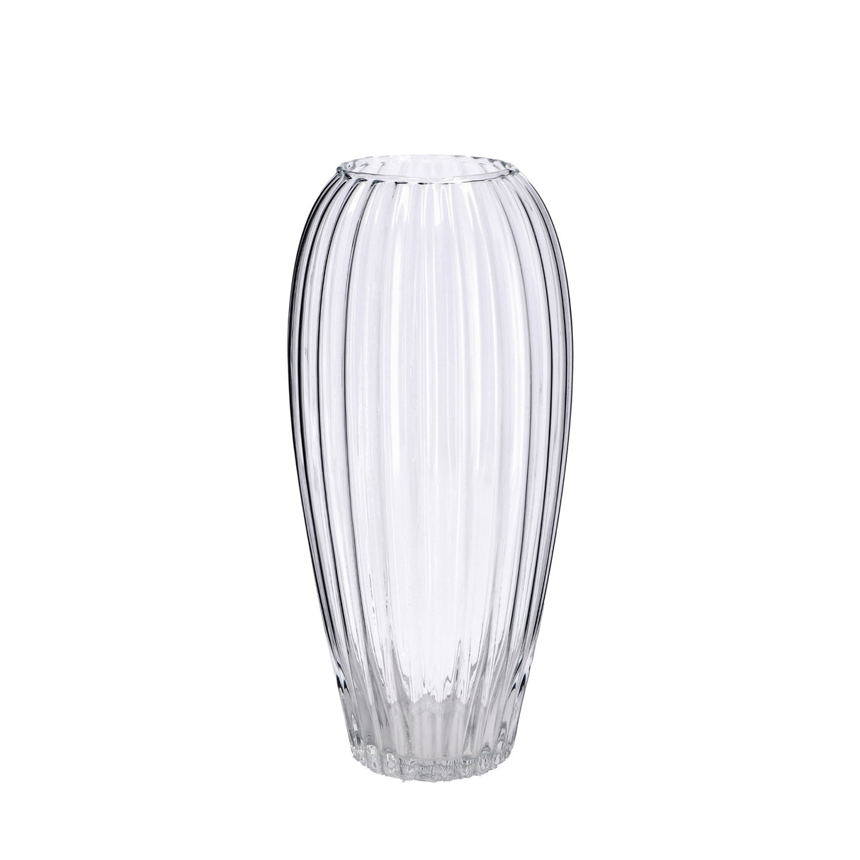 Cadeau Italien Vase en Verre Nellie D 15 cm H 37 cm – Grand Vase Décoratif en Verre pour Fleurs et Décoration Intérieure