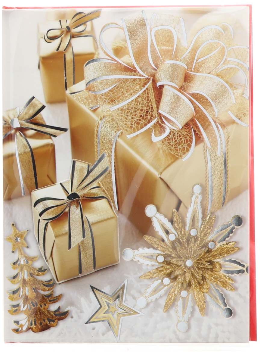 Carte de vœux de Noël italienne avec enveloppe 15 x 20 cm, couleurs assorties, 1 pièce