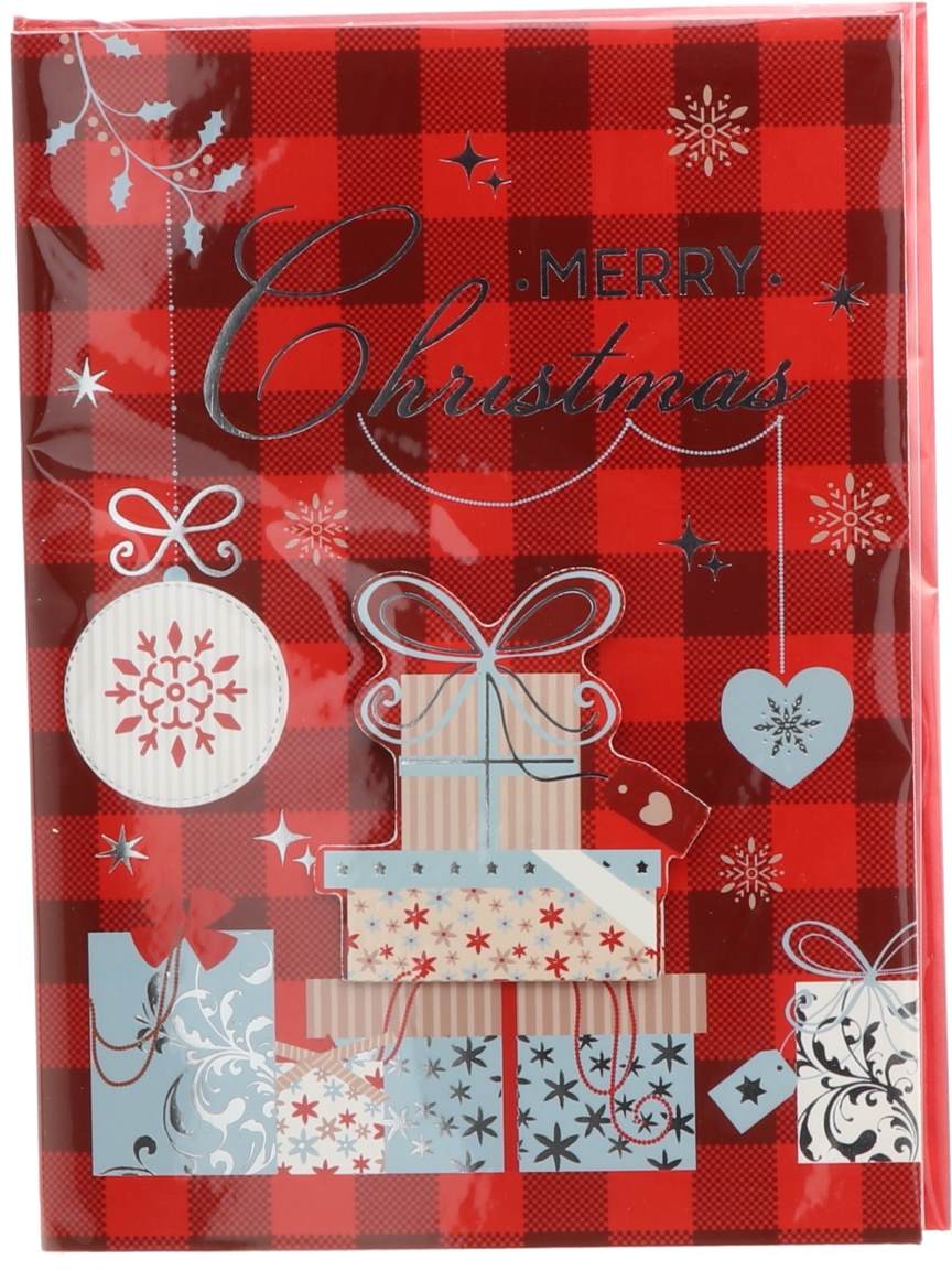 Carte de vœux de Noël italienne avec enveloppe 15 x 20 cm, couleurs assorties, 1 pièce