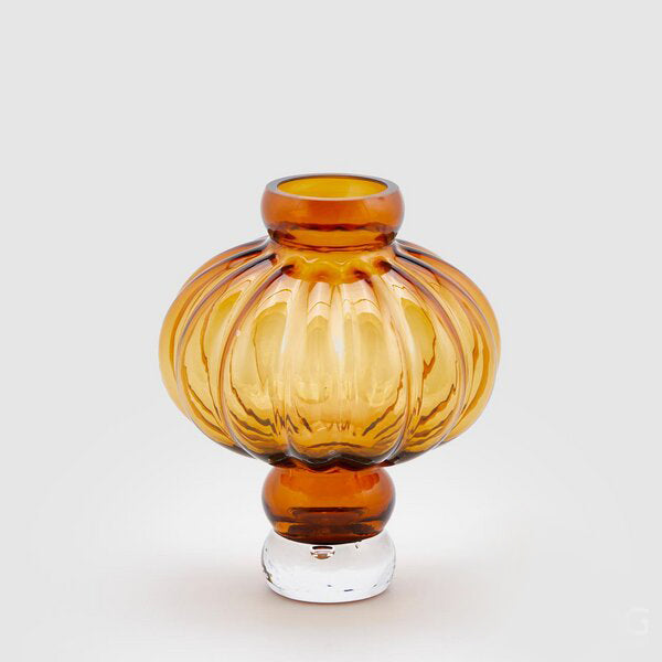 Vase Bulle EDG Enzo De Gasperi H 23,5 cm P 19 cm Ambre