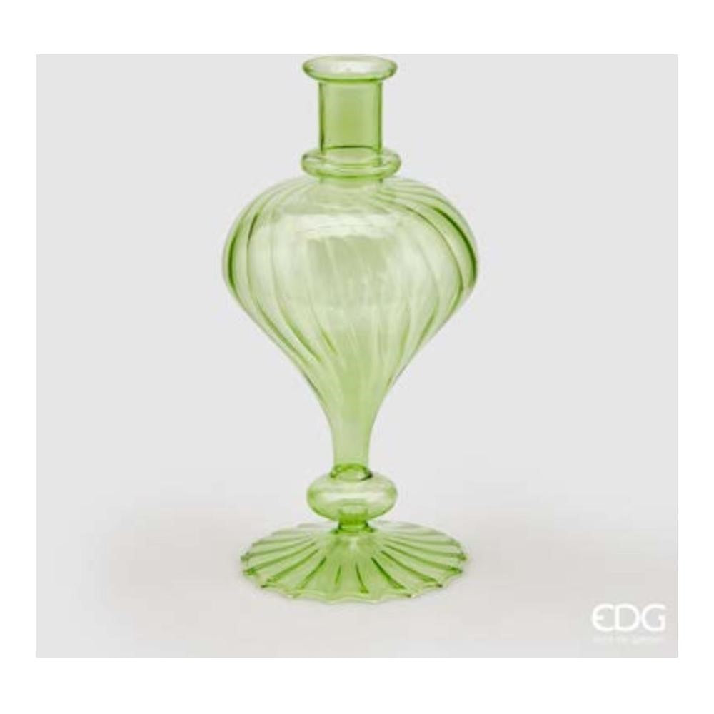 Vase à fleur unique EDG Enzo De Gasperi Drop H30 D15 Vert clair