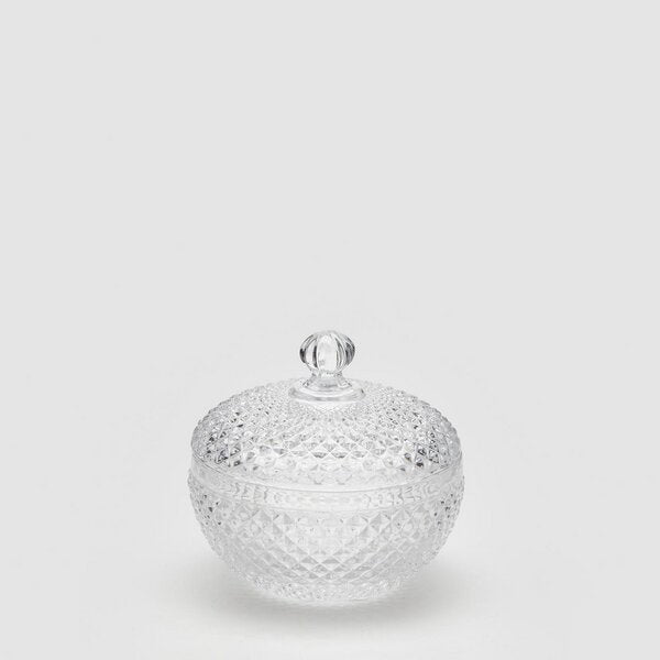 EDG Enzo De Gasperi Contenant Rond Rhombus H9 D9 Naturel Transparent