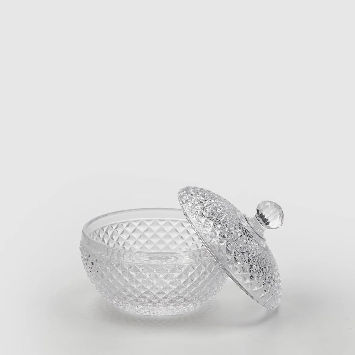 EDG Enzo De Gasperi Contenant Rond Rhombus H9 D9 Naturel Transparent