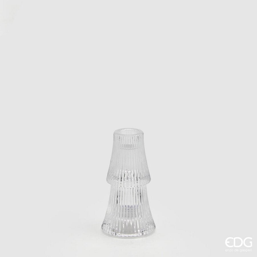 Bougeoir EDG Enzo De Gasperi en pin stratifié H12 D6 naturel transparent