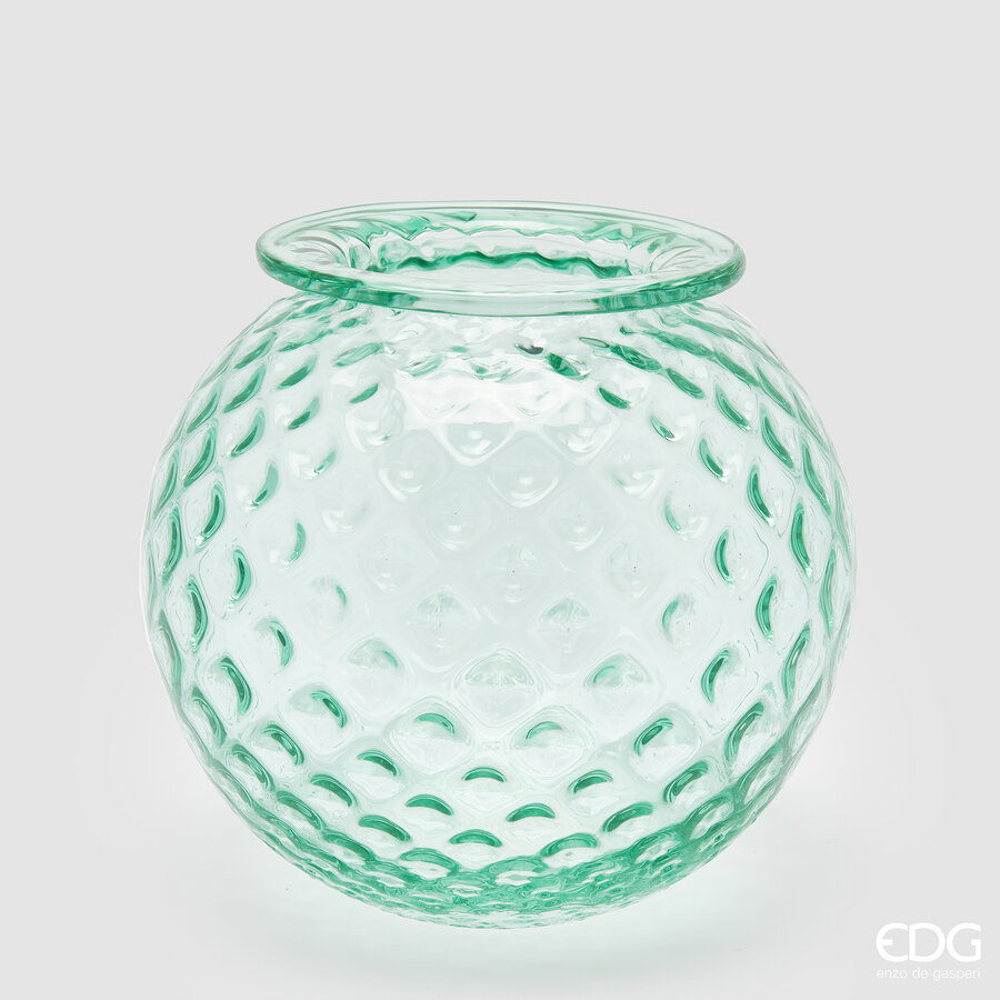 edg enzo de gasperi edg enzo de gasperi vaso opium vetro h 24 cm d 25 cm turquoise ean 8059824341396