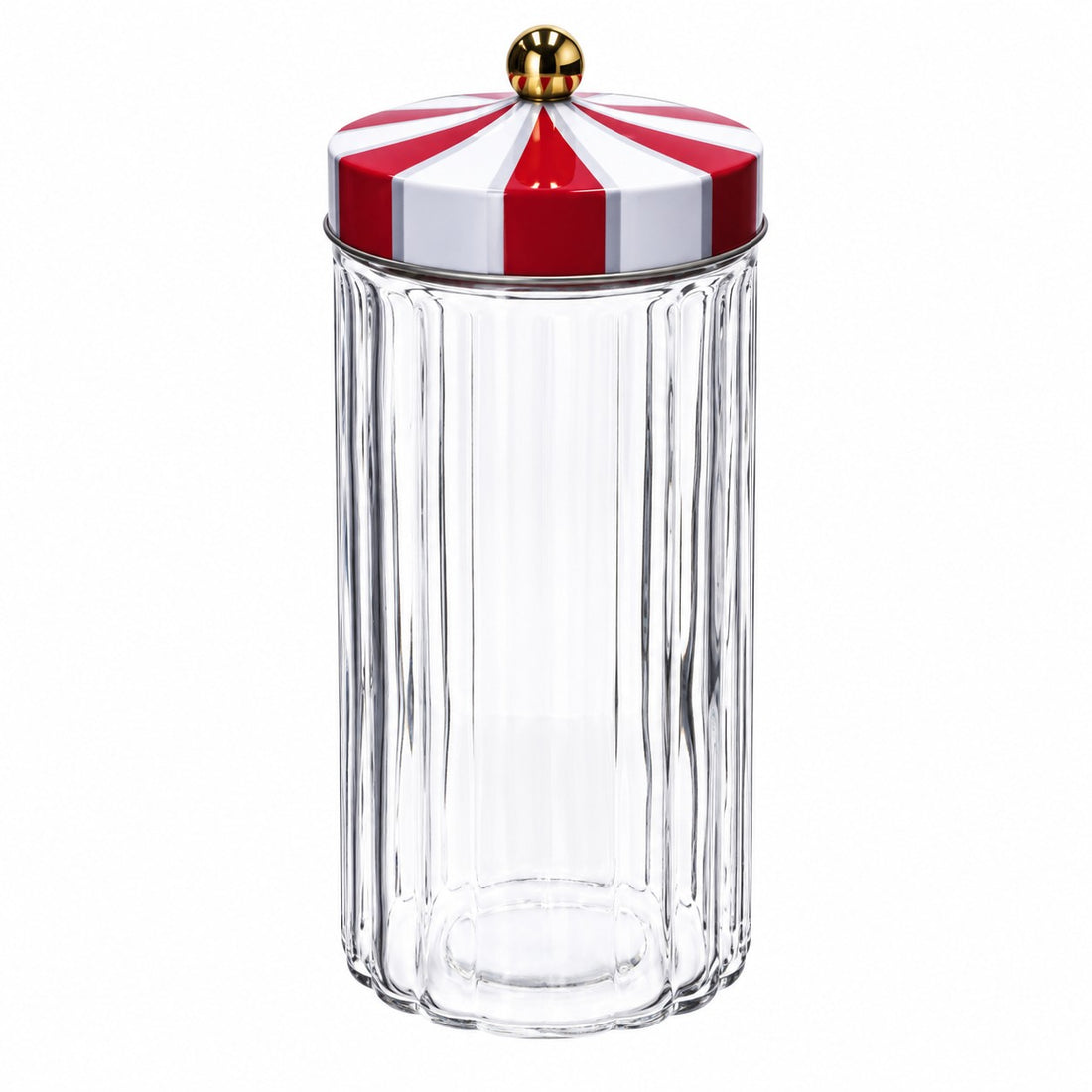 Ad Trend Pot Sapin de Noël en Verre et Fer-Blanc H24,5 Ø11 cm – Boîte de Décoration de Noël
