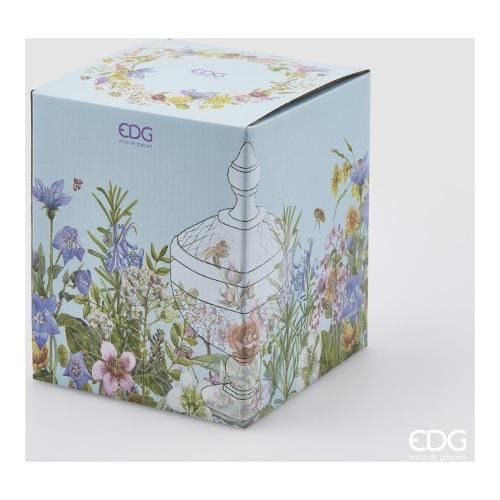 EDG Enzo De Gasperi Récipient Tasse Potiche H 25 Cm P 15 Cm Naturel Transparent avec Boîte