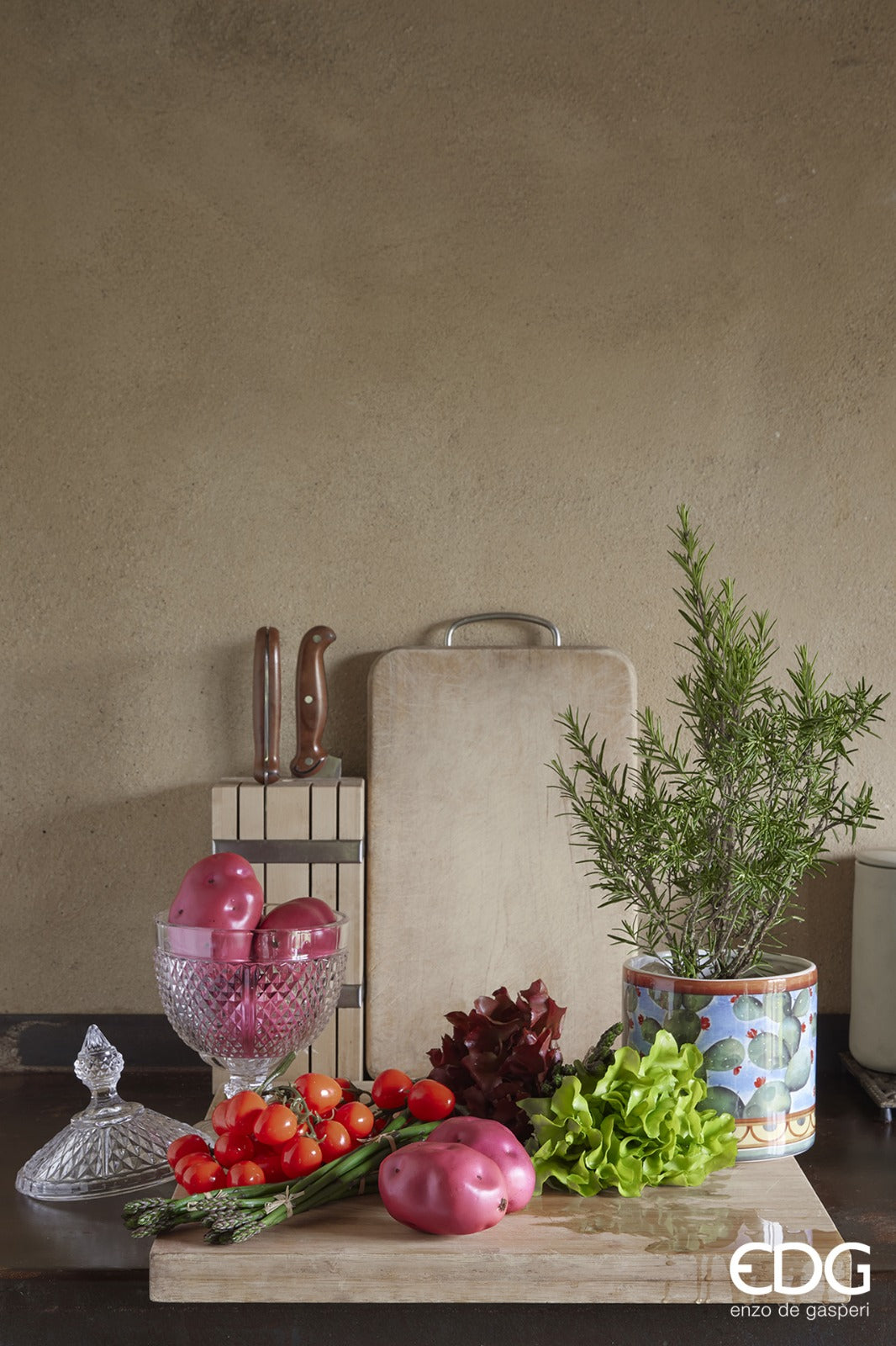 Potiche Pot à Tasse H 29 Cm P 15 Cm Naturel avec Boite