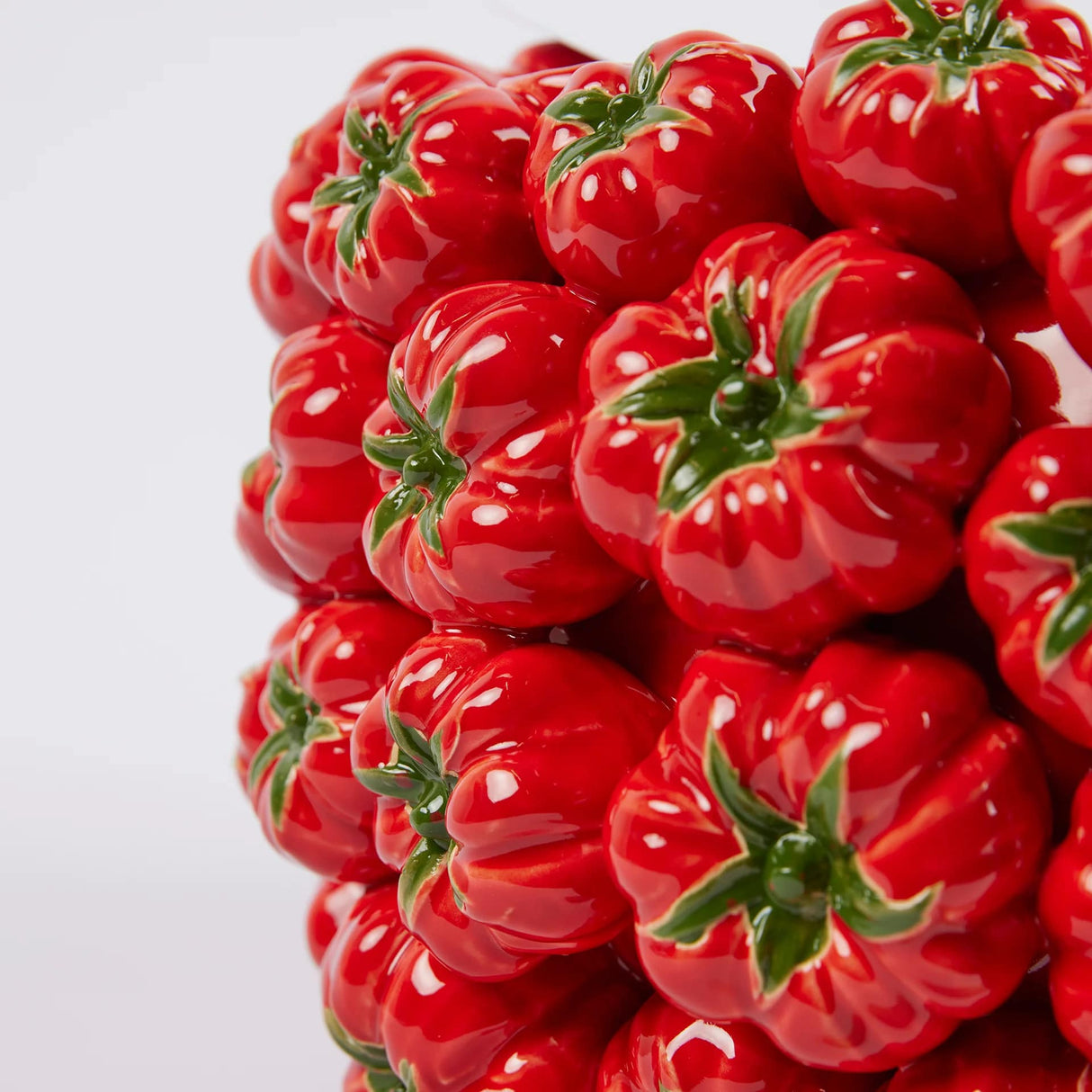 Vase à tomates Chakra EDG Enzo De Gasperi H 24,5 cm P 36,5 cm Couleur rouge et vert