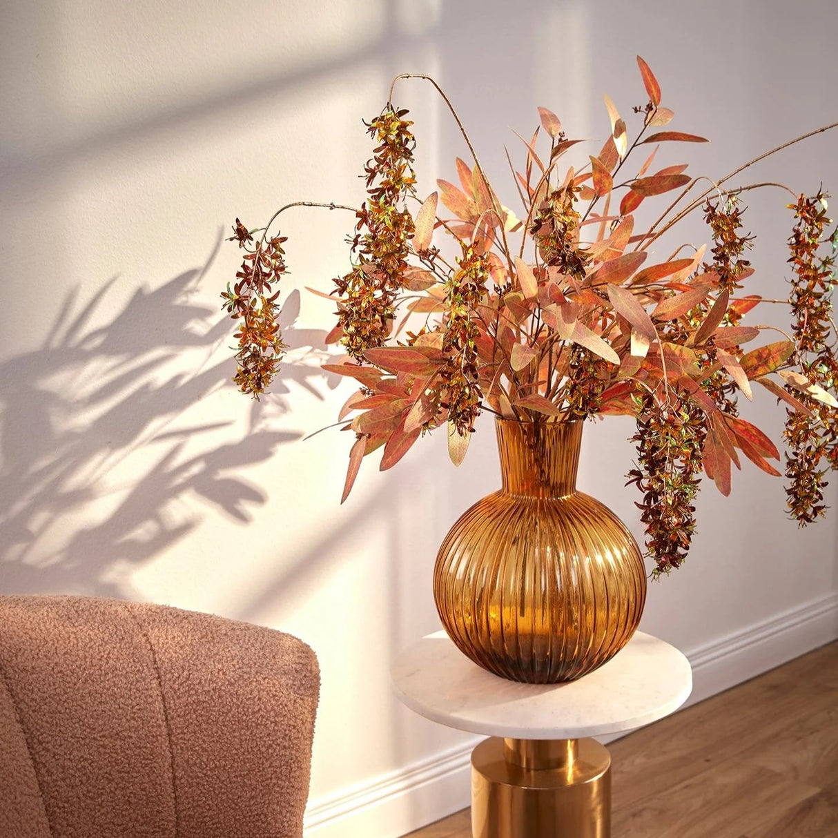 EDG Enzo De Gasperi Vase Ampoule H 48 Cm D 34 Cm Ambre