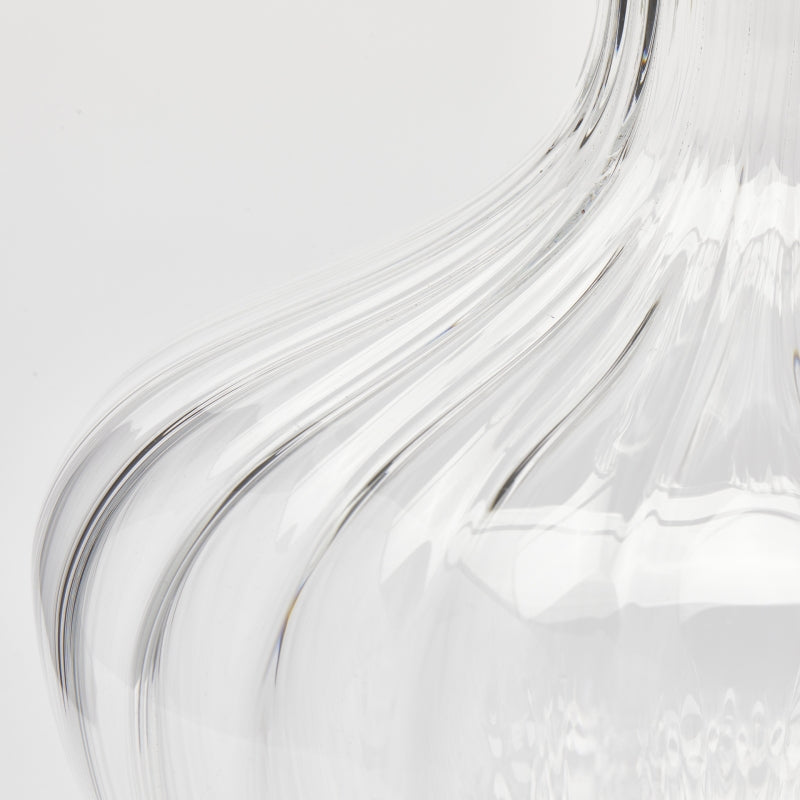 edg enzo de gasperi edg enzo de gasperi vaso anfora righe h 40 cm d 26 cm vetro natural trasparente ean 8059824431288