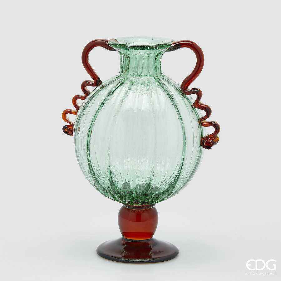 Vase Sphère Corinthe EDG Enzo De Gasperi H 42 Cm L 31 Cm L 25 Cm Verre Vert