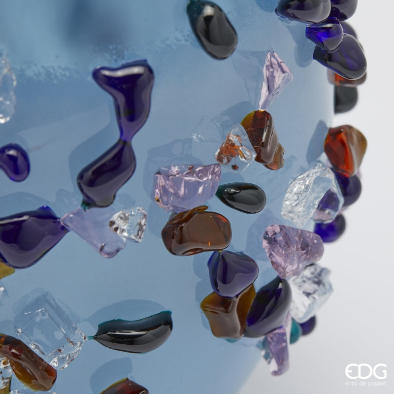 edg enzo de gasperi edg enzo de gasperi vaso gemme ovale h 29 cm l 21 cm l 17 cm vetro light blue ean 8059824456489