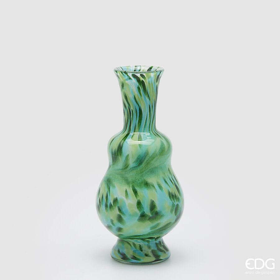 edg enzo de gasperi edg enzo de gasperi vaso macula bottiglia h 37 cm d 175 cm vetro green ean 8059824456601