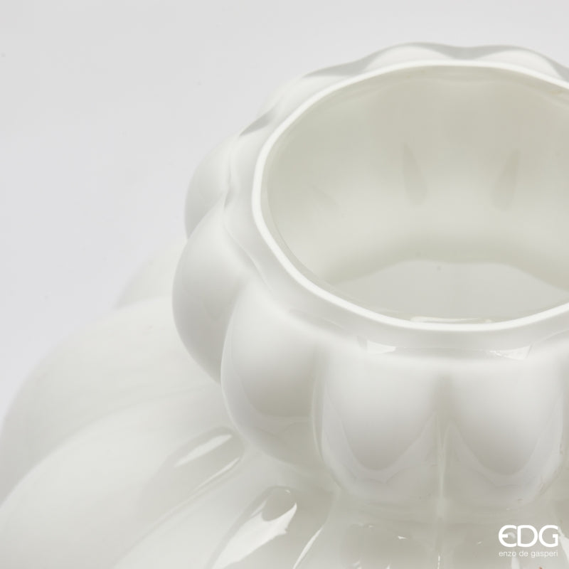edg enzo de gasperi edg enzo de gasperi vaso chignon h 28 cm d 22 cm vetro white ean 8059824536860
