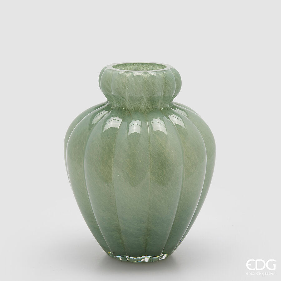 edg enzo de gasperi edg enzo de gasperi vaso chignon h 28 cm d 22 cm vetro sage ean 8059824536969