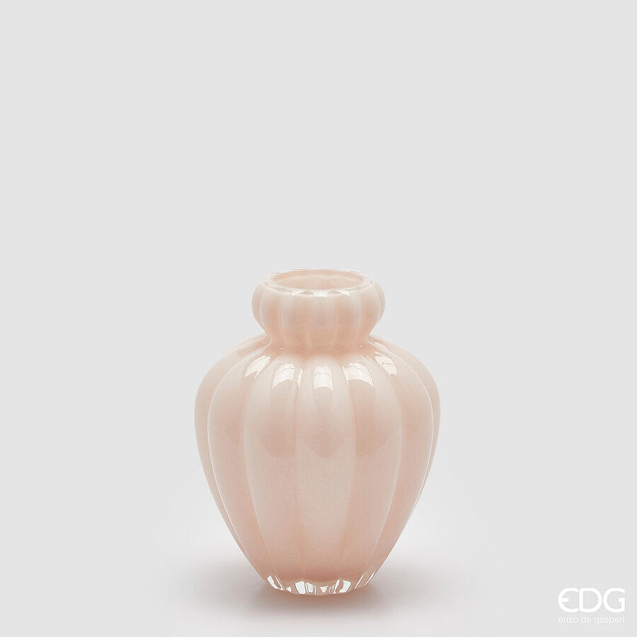 edg enzo de gasperi edg enzo de gasperi vaso chignon h 20 cm d 16 cm vetro pale pink ean 8059824537041
