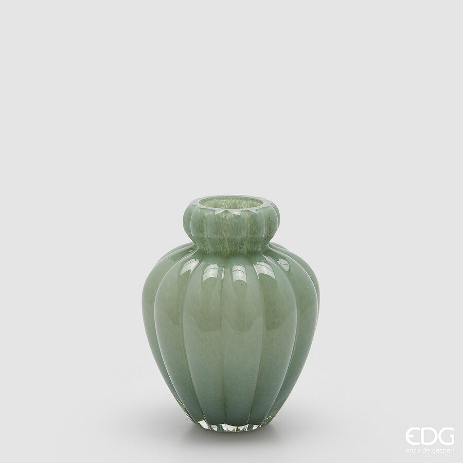 edg enzo de gasperi edg enzo de gasperi vaso chignon h 20 cm d 16 cm vetro sage ean 8059824537065