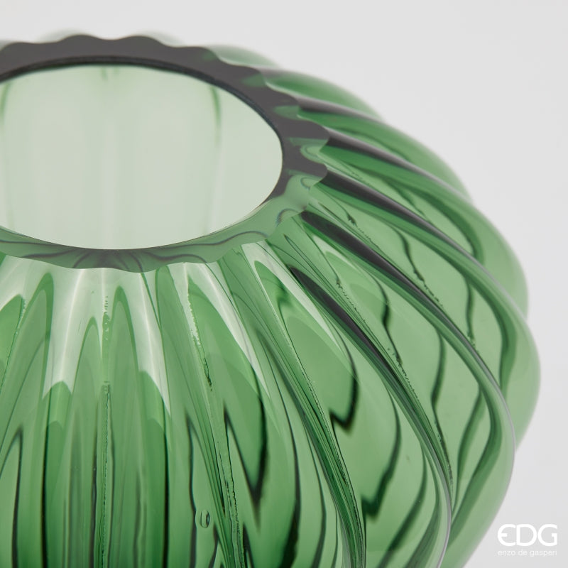 edg enzo de gasperi edg enzo de gasperi vaso diamante h 20 cm d 17 cm vetro green ean 8059824537164