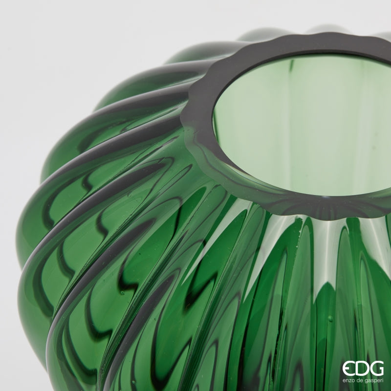edg enzo de gasperi edg enzo de gasperi vaso diamante h 27 cm d 23 cm vetro green ean 8059824537225