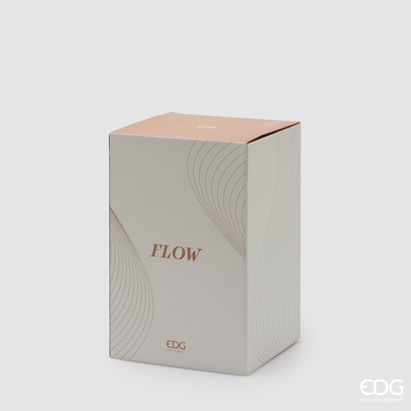 EDG Enzo De Gasperi Vaso Flow Sinuoso H25 cm Avorio in Vetro – Vaso Decorativo